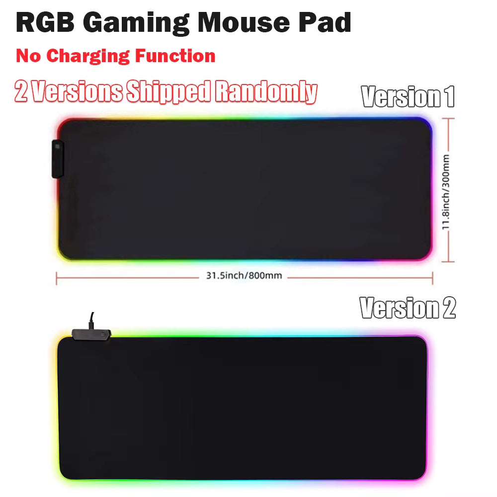 Wireless Charging RGB Luminous Mouse Pad Charger Phone Gaming Mousepad Desktop PC Laptop Computer Plate Mouse Mat Desktop Pad